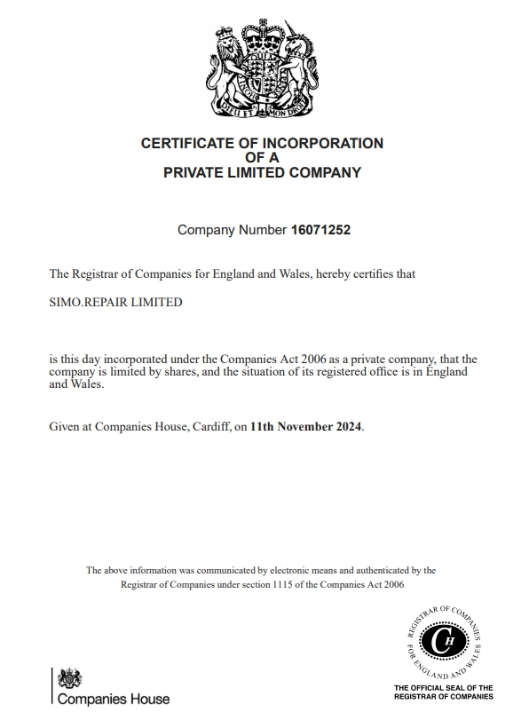 Certificate